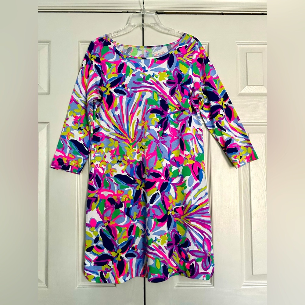 Lilly Pulitzer vibrant long sleeved dress, Size M